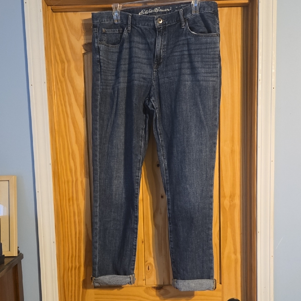 Eddie Bauer Women's Blue Boyfriend Jeans